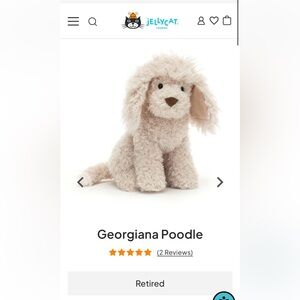 Jellycat Georgiana Poodle - Retired